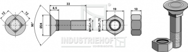 Preview: Schar-Hinterteil verstärkt 11x150 SB56P R - rechts (Lemken) 32.0051.W52